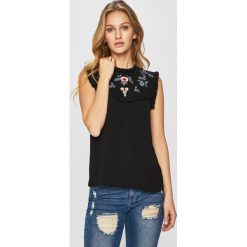 Silvian Heach - Top. Czarne topy Silvian Heach, m, bez wzorów, z materiału, bez kołnierzyka, bez ramiączek. W wyprzedaży za 219.90 zł.
