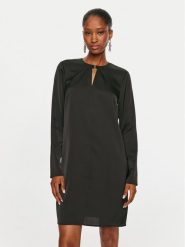 Calvin Klein Sukienka codzienna Lw Shiny K20K207995 Czarny Regular Fit. Czarne sukienki Calvin Klein, na co dzień, bez wzorów, z syntetyku, bez kołnierzyka, bez ramiączek, proste. Za 429.99 zł.