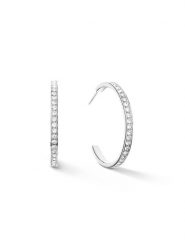 COEUR DE LION Kolczyki-półkreole z kryształami rozmiar: onesize. Szare kolczyki COEUR DE LION, z kryształem, srebrne. Za 217.99 zł.