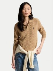 Polo Ralph Lauren Sweter 211972132002 Brązowy jasny Regular Fit. Brązowe swetry Polo Ralph Lauren, xs, bez wzorów, z wełny, bez ramiączek. Za 1,199.00 zł.