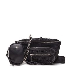 Saszetka nerka Steve Madden. Czarne torebki klasyczne Steve Madden, bez wzorów, bez dodatków. Za 429.99 zł.