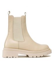 Gino Rossi Sztyblety SUSA-01 Beżowy. Brązowe botki Gino Rossi, bez wzorów, ze skóry, bez obcasa, na płaskiej podeszwie, bez zapięcia. Za 229.99 zł.