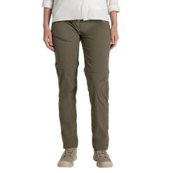 Spodnie Damskie Pro III Nosilife Convertible Trousers. Zielone spodnie sportowe Craghoppers, na lato, bez wzorów, trekkingowe. Za 389.99 zł.