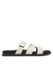 Gino Rossi Klapki MOIRA-E2527666 Biały. Białe klapki Gino Rossi, bez wzorów, ze skóry, bez obcasa. Za 249.99 zł.