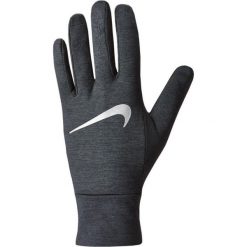 Rękawiczki do biegania damskie Nike Dri-Fit Fleece. Czarne rękawiczki Nike, bez wzorów, sportowe. Za 194.00 zł.