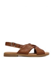 Remonte Sandały CEO-D3674-24 Brązowy. Brązowe sandały Remonte, bez wzorów, ze skóry, bez obcasa, na płaskiej podeszwie, bez zapięcia. Za 339.99 zł.