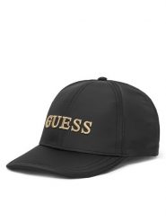 Guess Czapka z daszkiem AW5397 POL01 Czarny. Czarne czapki Guess, z aplikacjami, z materiału. Za 159.99 zł.