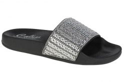 Klapki na basen damskie, Pop Ups-New Spark. Szare klapki Skechers, bez wzorów, z materiału, bez obcasa. Za 189.99 zł.