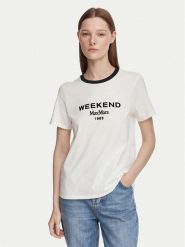 Weekend Max Mara T-Shirt Edison 2625976041 Biały Regular Fit. Białe podkłady Weekend Max Mara, m, bez wzorów, z bawełny, bez kołnierzyka, bez ramiączek. Za 444.99 zł.