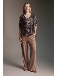 Cotton Candy Koszulka w kolorze jasnobrązowo-czarnym rozmiar: XL. Brązowe bluzki Cotton Candy, xl, bez wzorów, bez kołnierzyka, bez ramiączek. Za 126.75 zł.