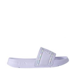 Klapki damskie Fila Morro Bay Logo. Fioletowe klapki Fila, bez wzorów, bez obcasa. Za 79.00 zł.