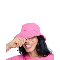 Kapelusz bucket dla Kobiety VICTIM OF LOVE Różowy. Czerwone kapelusze Roxy, bez wzorów, z bawełny. Za 129.99 zł.