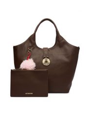 LOVE MOSCHINO Torebka JC4238PP0PKI0313 Brązowy ciemny. Brązowe shopper Love Moschino, bez wzorów, ze skóry, bez dodatków. Za 1,119.00 zł.