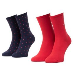 Skarpety długie Tommy Hilfiger. Niebieskie skarpety TOMMY HILFIGER, bez wzorów. Za 39.99 zł.