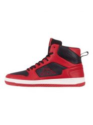 Kappa Sneakersy "Lineup" w kolorze czarno-czerwonym rozmiar: 39. Czarne trampki Kappa, bez wzorów, za kostkę, bez zapięcia. Za 96.83 zł.