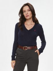 Polo Ralph Lauren Sweter 211891641002 Niebieski Regular Fit. Niebieskie swetry Polo Ralph Lauren, xl, bez wzorów, z bawełny, bez ramiączek. Za 429.99 zł.