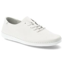 Półbuty damskie S.Barski, ze skóry naturalnej licowej minimalistyczny design sznurowanie lekka podeszwa casual, białe, LR61-645. Białe sukienki S.BARSKI, na co dzień, s, bez wzorów, ze skóry, casualowe, bez kołnierzyka, bez ramiączek, dopasowane. Za 179.00 zł.
