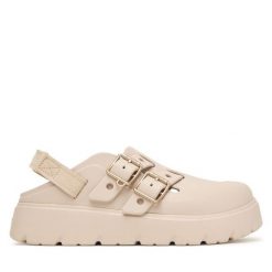 Sandały Crocs. Brązowe sandały Crocs, bez wzorów, bez obcasa, na płaskiej podeszwie, bez zapięcia. Za 319.99 zł.
