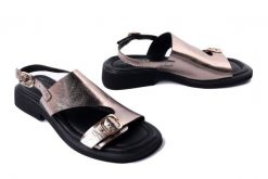 BOCCATO 1581019 bakir, sandały damskie. Żółte sandały Boccato, bez wzorów, ze skóry, bez obcasa, na obcasie, bez zapięcia. Za 329.90 zł.