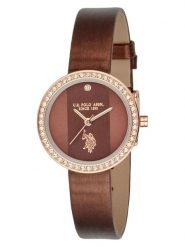 U.S. Polo Assn. Zegarek kwarcowy w kolorze różowozłoto-brązowym rozmiar: onesize. Brązowe, analogowe zegarki U.S. Polo Assn., metalowe. Za 217.99 zł.