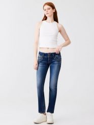 LTB Dżinsy - Slim fit - w kolorze granatowym rozmiar: W32/L34. Niebieskie jeansy LTB, l, z aplikacjami. Za 131.43 zł.