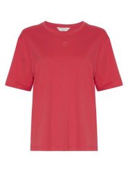 MOSS COPENHAGEN Koszulka w kolorze czerwonym rozmiar: S/M. Czerwone bluzki Moss Copenhagen, m, bez wzorów, z bawełny, bez kołnierzyka, bez ramiączek. Za 59.95 zł.