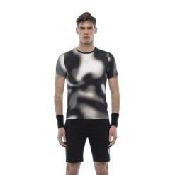 Koszulka Hydrogen Psychedelic Tech. Szare bluzki HYDROGEN, bez wzorów, z poliamidu, sportowe, bez kołnierzyka, bez ramiączek. W wyprzedaży za 359.00 zł.