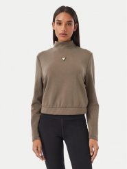 Guess Bluza V4YQ05 KCAY2 Zielony ciemny Regular Fit. Zielone bluzy sportowe Guess, xs, z aplikacjami, z syntetyku, bez kaptura. Za 324.99 zł.