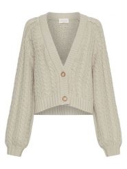 MOSS COPENHAGEN Kardigan "Keisha" w kolorze kremowym rozmiar: L/XL. Brązowe kardigany Moss Copenhagen, l, bez wzorów, ze splotem. Za 236.05 zł.