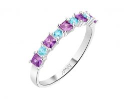 Pierścionek srebrny z cyrkoniami. Szare pierścionki Apart, z cyrkonią, srebrne. Za 169.00 zł.