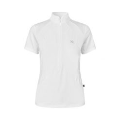 Damska koszulka konkursowa Kingsland Nila. Białe bluzki KINGSLAND, bez wzorów, sportowe, bez kołnierzyka, bez ramiączek. Za 436.00 zł.