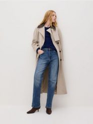 Jeansy straight - granatowy. Niebieskie jeansy Reserved, bez wzorów. Za 129.99 zł.