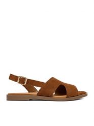 Lasocki Sandały CEO-EST-HELENA-20 Brązowy. Brązowe sandały Lasocki, bez wzorów, ze skóry, bez obcasa, na płaskiej podeszwie, bez zapięcia. Za 139.99 zł.