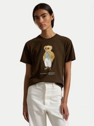 Polo Ralph Lauren T-Shirt 211A96599001 Brązowy Relaxed Fit. Brązowe koszulki polo Polo Ralph Lauren, l, bez wzorów, z bawełny, bez kołnierzyka, bez ramiączek. Za 669.99 zł.