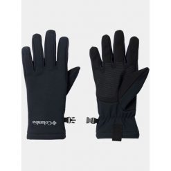 Rękawice Damskie Columbia Kruser Ridge III. Czarne rękawiczki Columbia, bez wzorów, z softshellu, sportowe. Za 259.00 zł.