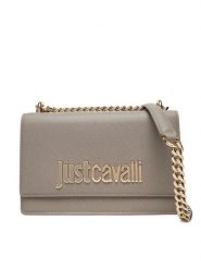 Just Cavalli Torebka 79RA4BBA Szary. Szare torebki klasyczne Just Cavalli, bez wzorów, ze skóry, bez dodatków. Za 799.99 zł.