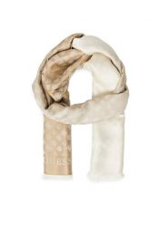 Guess Szal AW5337 VIS03 Beżowy. Brązowe rękawiczki Guess, z aplikacjami, z materiału. Za 269.99 zł.