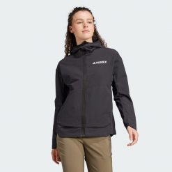 Kurtka Terrex Multi Softshell. Czarne kurtki sportowe Adidas, l, bez wzorów, z materiału, bez kaptura, trekkingowe. Za 529.00 zł.