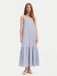 United Colors Of Benetton Sukienka letnia 4SZRDV0B8 Niebieski Relaxed Fit. Niebieskie sukienki United Colors of Benetton, na lato, m, bez wzorów, z bawełny, bez kołnierzyka, bez ramiączek. Za 209.99 zł.