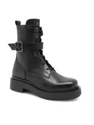 Lasocki Trapery RST-648-01 Czarny. Czarne trapery i śniegowce Lasocki, ze skóry. Za 299.99 zł.