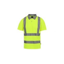 Koszulka polo o wysokiej widoczności Regatta. Żółte bluzki Regatta, bez wzorów, z materiału, bez kołnierzyka, bez ramiączek. Za 84.99 zł.