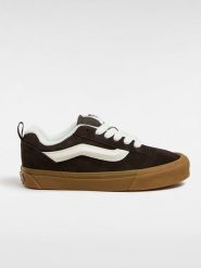 Vans Skórzane sneakersy "Knu Skool" w kolorze czarnym rozmiar: 41. Czarne trampki Vans, bez wzorów, bez zapięcia. Za 267.92 zł.