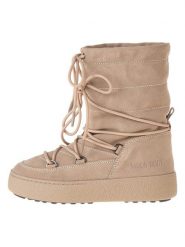 Moon Boot Skórzane botki zimowe "Ltrack" w kolorze beżowym rozmiar: 39. Brązowe botki Moon Boot, na zimę, bez wzorów, ze skóry, bez obcasa, bez zapięcia. Za 757.95 zł.