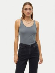 Vero Moda Top Maxi 10185110 Szary Regular Fit. Szare topy Vero Moda, s, bez wzorów, z bawełny, bez kołnierzyka, bez ramiączek. Za 59.99 zł.