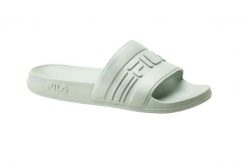 Klapki basenowe damskie Fila Jetspeed. Zielone klapki Fila, bez wzorów, z materiału, bez obcasa. Za 62.49 zł.