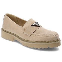 Beżowe Mokasyny Filippo Eleganckie Obuwie Damskie. Brązowe mokasyny Filippo, bez wzorów, bez obcasa. Za 169.00 zł.