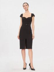 Rinascimento Sukienka koktajlowa CFC0116209003 Czarny Slim Fit. Czarne sukienki Rinascimento, l, bez wzorów, z syntetyku, wizytowe, bez kołnierzyka, bez ramiączek. Za 259.99 zł.