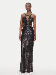 Just Cavalli Sukienka wieczorowa 78PAO951 Czarny Slim Fit. Czarne sukienki Just Cavalli, bez wzorów, z syntetyku, wizytowe, bez kołnierzyka, bez ramiączek. Za 2,719.00 zł.