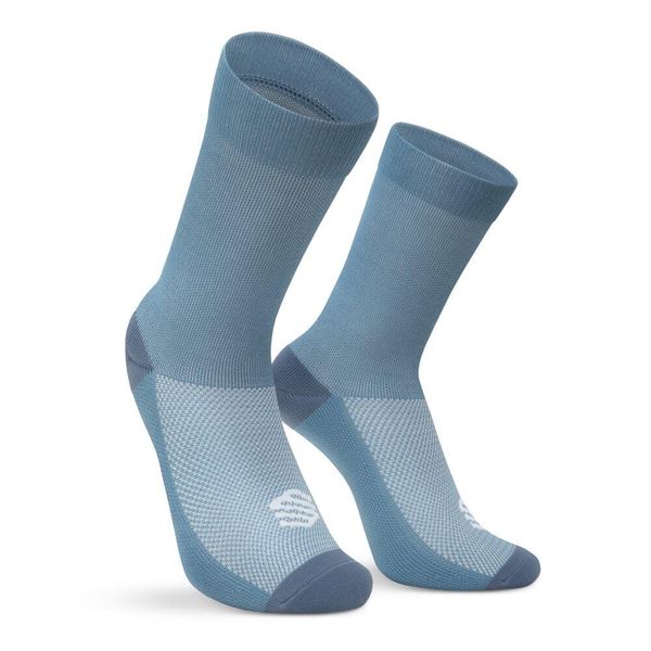 Zimowe skarpetki rowerowe Siroko S3 Blue. Niebieskie skarpety SIROKO, bez wzorów, z materiału. Za 54.40 zł.