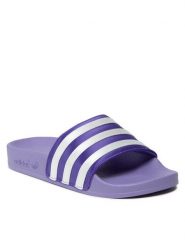 Adidas Klapki adilette W GX8637 Fioletowy. Fioletowe klapki Adidas, bez wzorów, z materiału, bez obcasa. Za 149.99 zł.